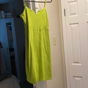 Neon green cocktail dress